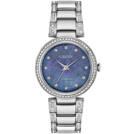 Citizen Women's Watch - Silhouette Crystal Blue MOP Dial Bracelet | EM0840-59N ,