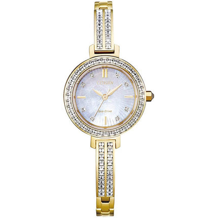 Citizen Women's Watch - Silhouette Crystal Yellow Gold Bracelet | EM0862-56D ,