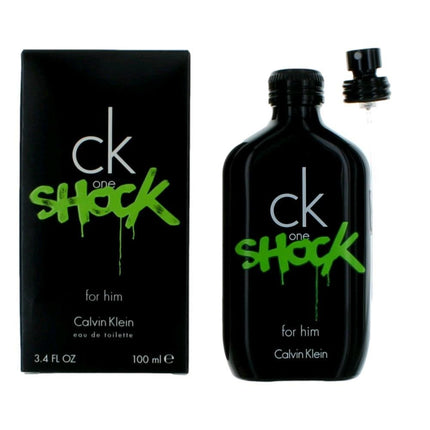 CK One Shock by Calvin Klein, 3.4 oz Eau De Toilette Spray for Men ,