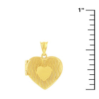 Women's Locket - 14K Yellow Gold Designed Heart | 14J-207 ,