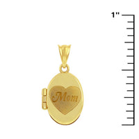Women's Locket - 14K Yellow Gold Heart Engraved Oval | 14J-205 ,