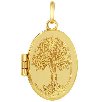 Women's Locket - 14K Yellow Gold Tree of Life Oval | 14J-203 ,