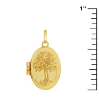 Women's Locket - 14K Yellow Gold Tree of Life Oval | 14J-203 ,