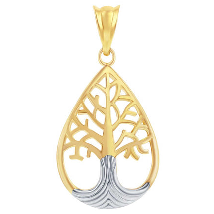 Women's Pendant - 14K Yellow and White Gold Tree of Life | 14J-210 ,