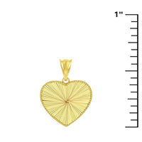 Women's Pendant - 14K Yellow Gold Diamond-Cut Heart | 14J-215 ,