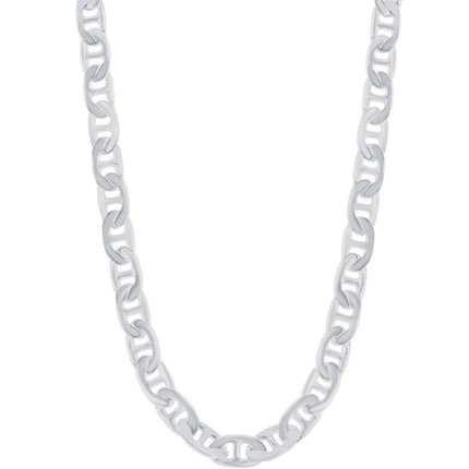 Classic Men's Chain - Rhodium Plated Sterling Silver 6.4mm Marina, 24 inch | Q-5555-24 ,