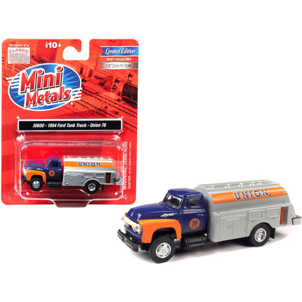 Classic Metal Works 1/87 Scale Model Tanker Truck - Union 76 Ford Dark Blue/Orange ,