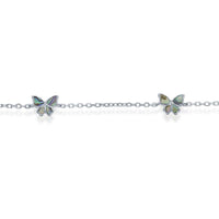 Classic Women's Anklet - Sterling Silver Abalone Butterfly | R-9245 ,