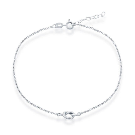 Classic Women's Anklet - Sterling Silver Love Knot | R-9223 ,
