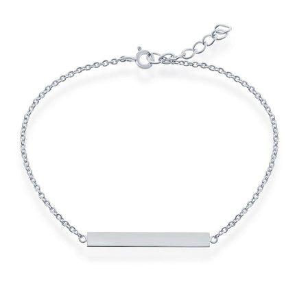 Classic Women's Bracelet - Sterling Silver Bar ID | S-4944 ,
