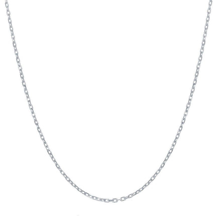 Classic Women's Chain - Rhodium Sterling Silver D-C Anchor-Cable, 20 inch | Q-5279-20 ,