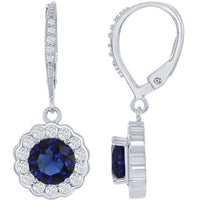 Classic Women's Necklace and Earrings Set - September Birthstone with CZ | HS-5223 ,