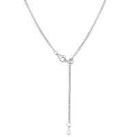 Classic Women's Necklace - Sterling Silver 3mm White CZ Tennis Adjustable | M-7019 ,