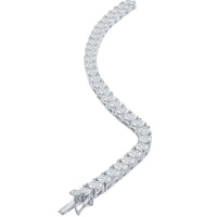 Classic Women's Necklace - Sterling Silver 4mm Round Cubic Zirconia Tennis | M-6254-20 ,