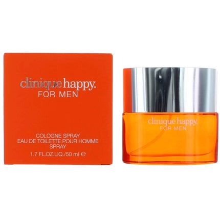 Clinique Men's Eau De Toilette Spray - Happy Refreshing and Longer-Lasting, 1.7 oz ,