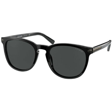 Coach Men's Sunglasses - Black Square Frame Dark Grey Lens | COACH 0HC8284 50028753 ,