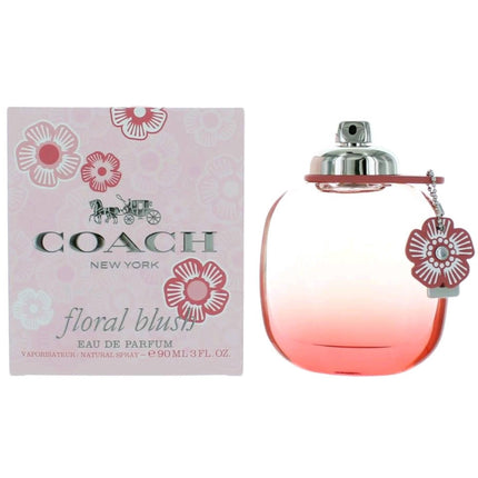Coach Women's Eau De Parfum Spray - Floral Blush with Leather Tea Roses Natural, 3 oz ,