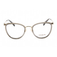 Coach Women's Eyeglasses - Cat Eye Transparent Grey/Gold Plastic Frame | 0HC5146 9417 ,