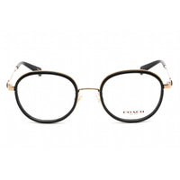 Coach Women's Eyeglasses - Clear Demo Lens Black/Gold Metal Round Frame | 0HC5129 5002 ,