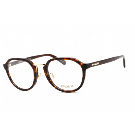 Coach Women's Eyeglasses - Full Rim Round Dark Havana Plastic Frame | 0HC6211 5120 ,