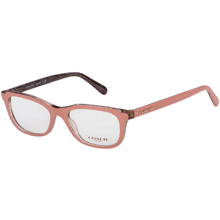 Coach Women's Eyeglasses - Pink Glitter Signature C Rectangular | COACH 0CH6150 5585 ,