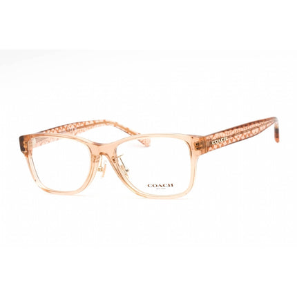 Coach Women's Eyeglasses - Rectangular Transparent Brown Plastic Frame | 0HC6208F 5561 ,