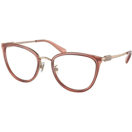 Coach Women's Eyeglasses - Shiny Rose Gold / Transparent Metal Cat Eye | 5146 9415 ,
