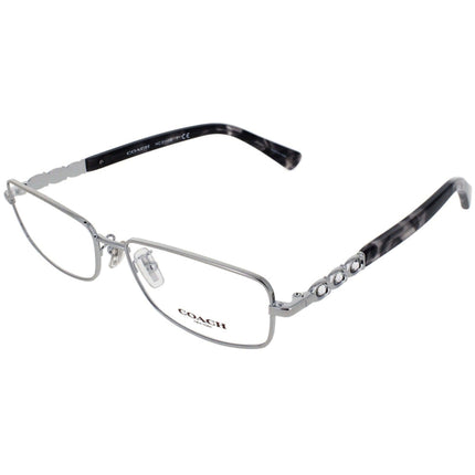 Coach Women's Eyeglasses - Shiny Silver Metal Rectangular Frame | 0HC5110B 9001 ,