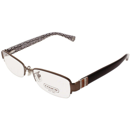 Coach Women's Eyeglasses - Silver Black Half Rim Rectangular Frame | 0HC5027B 9081 ,