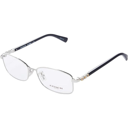 Coach Women's Eyeglasses - Silver/Black Metal Rectangular Frame | COACH 0HC5083B 9015 ,