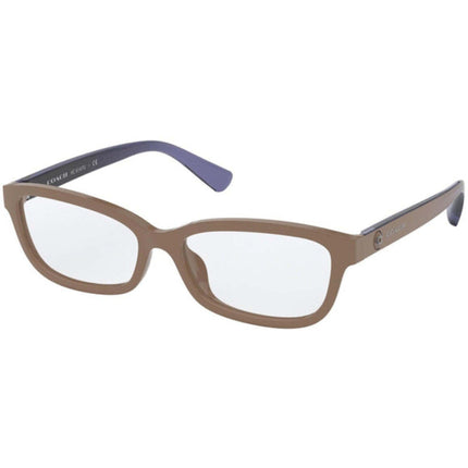 Coach Women's Eyeglasses - Taupe Plastic Rectangular, 52 mm | COACH 0HC6147U 5589 ,