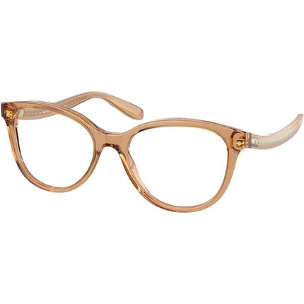 Coach Women's Eyeglasses - Transparent Brown Round Frame Demo Lens | 0HC6177 5654 ,