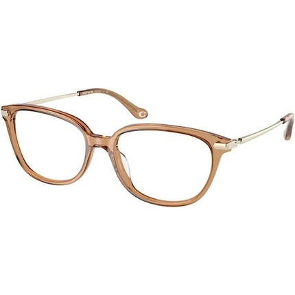 Coach Women's Eyeglasses - Transparent Brown Square Frame Demo Lens | 0HC6185 5654 ,
