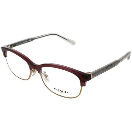 Coach Women's Eyeglasses - Transparent Mauve Plastic Rectangular Frame | 0HC6144 5569 ,