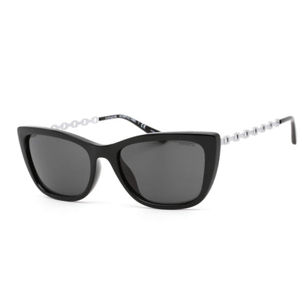 Coach Women's Sunglasses - Black and Silver Cat Eye Plastic Frame 0HC8257U 500287 ,