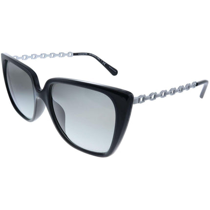 Coach Women's Sunglasses - Black Frame Grey Gradient Lens | COACH 0HC8256U 50021155 ,