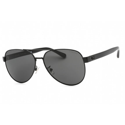 Coach Women's Sunglasses - Black Metal Aviator Shape Frame Grey Lens | 0HC7143 900387 ,