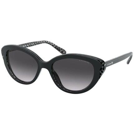 Coach Women's Sunglasses - Black Plastic Full Rim Cat Eye Frame | COACH 0HC8288 55828G ,
