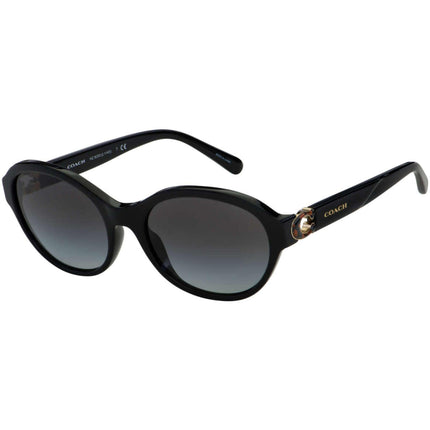 Coach Women's Sunglasses - Black Plastic Full Rim Oval Frame | COACH 0HC8293 50028G57 ,