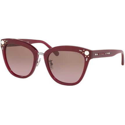 Coach Women's Sunglasses - Burgundy Cat Eye Plastic Frame | COACH 0HC8266H 55261453 ,