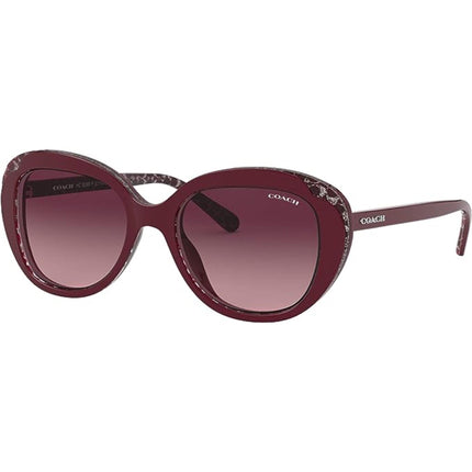 Coach Women's Sunglasses - Burgundy Gradient Lens Butterfly Frame | 0HC8289F 55848H55 ,