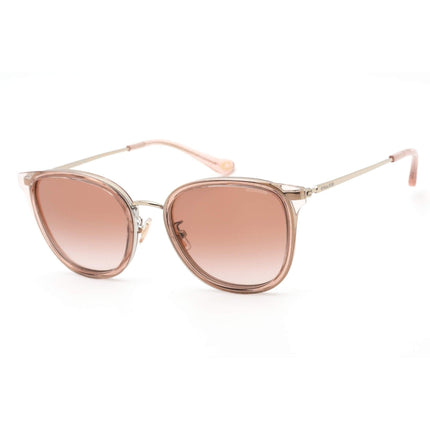Coach Women's Sunglasses - Gradient Lens Pink and Rose Gold Metal Frame 0HC7135 566813 ,