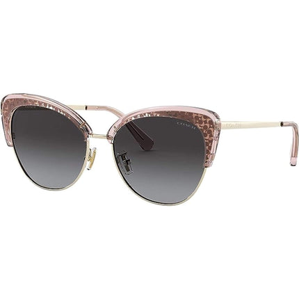 Coach Women's Sunglasses - Grey Gradient Lens Cat Eye Shape Frame | 0HC7110 55758G55 ,