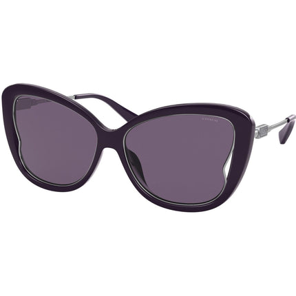 Coach Women's Sunglasses - Purple Butterfly Shaped Plastic Frame | 0HC8304U 54291A58 ,