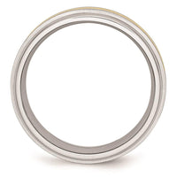 Cobalt 14k Gold Inlay Satin and Polished 8mm Band ,