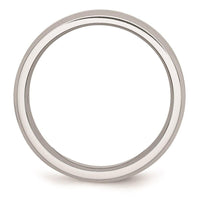 Cobalt Beveled Edge Satin and Polished 6mm Band ,