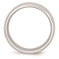 Cobalt Beveled Edge Satin and Polished 8mm Band ,