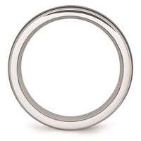 Cobalt Black Carbon Fiber Inlay 8mm Polished Band ,