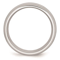 Cobalt Polished and Satin Grooved 8mm Band ,