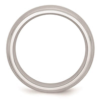 Cobalt Satin and Polished 7mm Ridged Edge Band ,